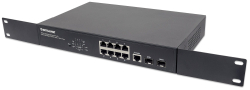 INTELLINET Switch 8-Port Gigabit Web-Managed PoE+ Desk 2xSFP