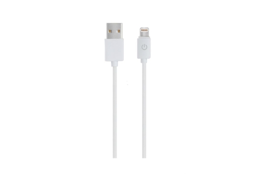 RealPower Lade/Datenkabel USB-A auf Lightning 1m weiß MFI