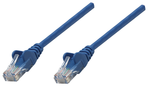 INTELLINET Patchkabel RJ45 S/FTP Cat6 Kupfer LSZH 0,25m blau