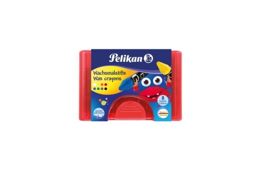 Pelikan Wachsmalstifte 665/8WF Rund wasserf. 8er Box