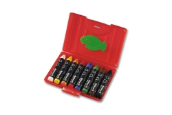 Pelikan Wachsmalstifte 665/8WF Rund wasserf. 8er Box