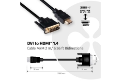 Club3D Kabel DVI <-> HDMI 1.4 2m 4K30Hz St/St retail