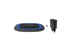 RealPower Ladegerät FreeCharge-10 + Adapter schwarz/blau