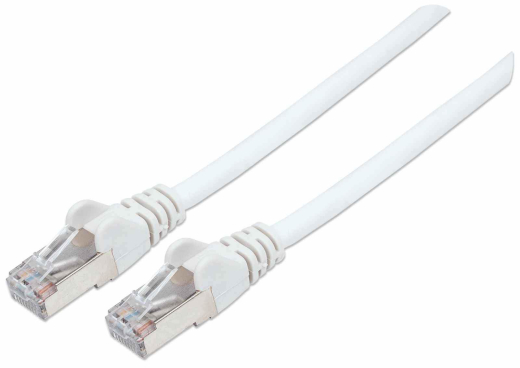 INTELLINET Patchkabel Cat6a-Stecker/Cat7-Rohkabel 1m weiß