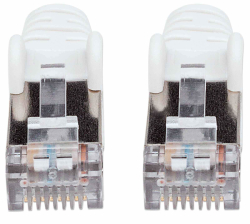 INTELLINET Patchkabel Cat6a-Stecker/Cat7-Rohkabel 1m weiß
