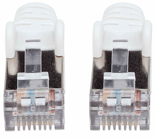 INTELLINET Patchkabel Cat6a-Stecker/Cat7-Rohkabel 1,5m weiß