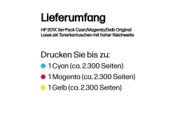 HP 201X 3x Dreifarbig LaserJet Tonerpatrone