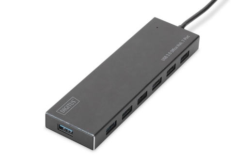 DIGITUS USB-Hub 7-Port 3.0->7xA3.0 m.Netzteil schwarz