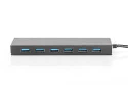 DIGITUS USB-Hub 7-Port 3.0->7xA3.0 m.Netzteil schwarz