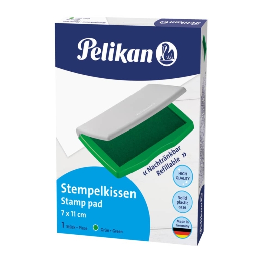 Stempelkissen 2E Kunststoff-Gehäuse - 110 x 70 mm, grün getränkt