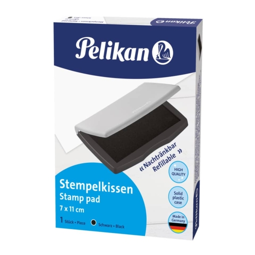 Stempelkissen 2E Kunststoff-Gehäuse - 110 x 70 mm, schwarz getränkt