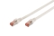 DIGITUS Patchkabel Cat6 S/FTP 2xRJ45 0.5m weiß Hebelschutz