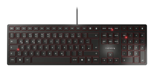 CHERRY KC6000 SLIM Tastatur Wired DE 1.85m schwarz