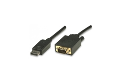 Techly DisplayPort auf VGA Kabel schwarz 1.8m