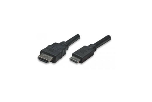 Techly HDMI kabel High Speed mit Ethernet-Mini HDMI, 1.8m sw