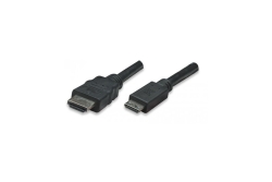 Techly HDMI kabel High Speed mit Ethernet-Mini HDMI, 1.8m sw