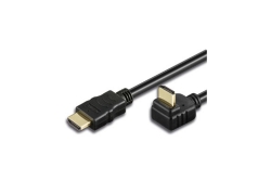 Techly HDMI Kabel High Speed mit Ethernet gewinkelt 5m sw