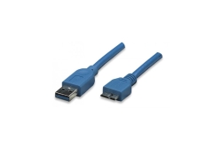 Techly USB3.0 Kabel Stecker Typ A-Stecker Micro B, 2m blau