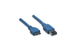 Techly USB3.0 Kabel Stecker Typ A-Stecker Micro B, 2m blau