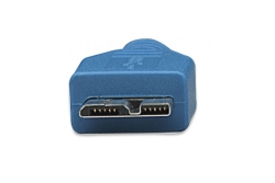 Techly USB3.0 Kabel Stecker Typ A-Stecker Micro B, 2m blau
