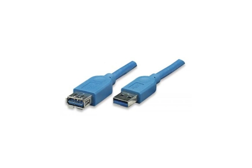 Techly USB3.0 Verlängerungskabel Stecker/Buchse TypA 3m blau