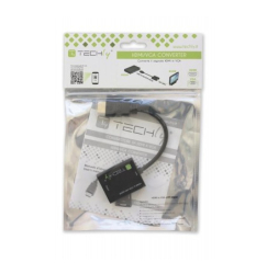 Techly HDMI zu VGA Konverter, Plug and Play, HDCP kompatibel
