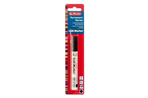Herlitz Permanentmarker 1-4mm Kegelspitze schwarz 1er Blister