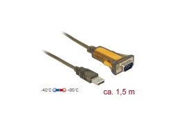 DELOCK Adapter USB-A -> RS232 DB9 St/Bu 1.5m erw....