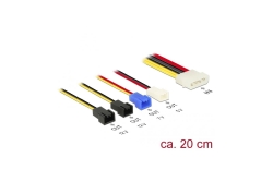 DELOCK Stromkabel Molex 4Pin -> 4x 2Pin Lüfter...