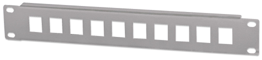 INTELLINET 10-Port Patchpanel unbestückt 10 1 HE grau