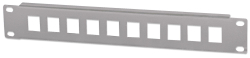 INTELLINET 10-Port Patchpanel unbestückt 10 1 HE grau