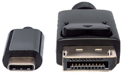 MANHATTAN USB Typ C auf DisplayPort-Adapterkabel 1m schwarz