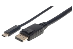MANHATTAN USB Typ C auf DisplayPort-Adapterkabel 1m schwarz