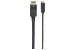 MANHATTAN USB Typ C auf DisplayPort-Adapterkabel 1m schwarz