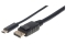 MANHATTAN USB Typ C auf DisplayPort-Adapterkabel 1m schwarz