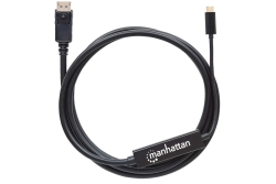 MANHATTAN USB Typ C auf DisplayPort-Adapterkabel 2m schwarz