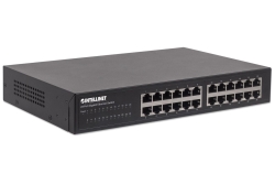 INTELLINET 24-Port Gigabit Switch Desktop & 19Rackmount Met