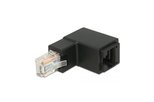 DELOCK Adapter RJ45 St gewinkelt -> RJ45 Bu Cat.6 UTP