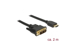 DELOCK Kabel DVI 18+1 -> HDMI-A St 2.00m schwarz