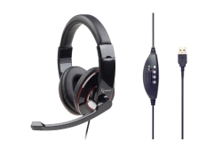 gembird Headset stereo schwarz/rot USB