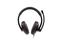 gembird Headset stereo schwarz/rot USB