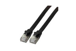 EFB RJ45 Flachpatchkabel U/FTP Cat.6A PVC 1.50m schwarz