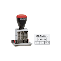 Datum-Plattenstempel - BEZAHLT + 4 mm Datum