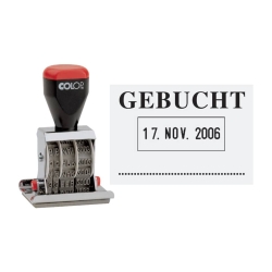 Datum-Plattenstempel - GEBUCHT + 4 mm Datum