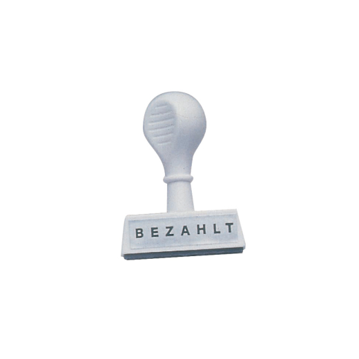 Stempel Text Bezahlt - Abdruck 45 mm