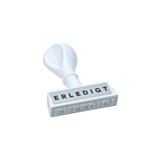 Stempel Text Erledigt - Abdruck 45 mm