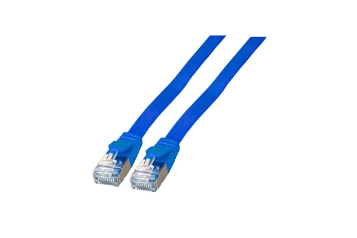 EFB RJ45 Flachpatchkabel U/FTP Cat.6A PVC 1.50m blau