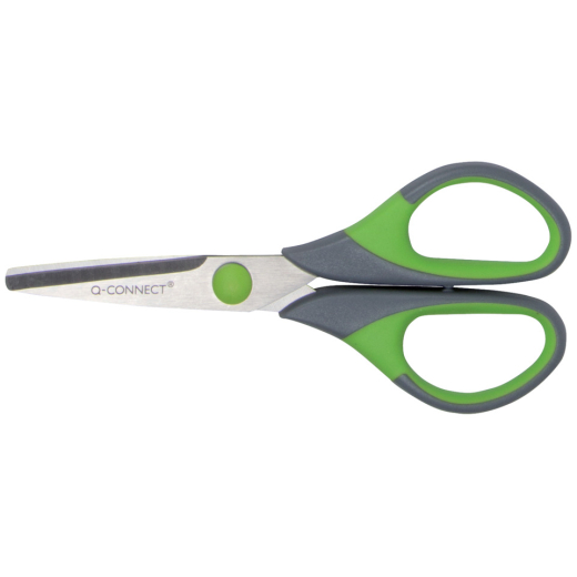Schere Soft Grip 14 cm grau/grün