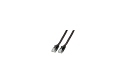 EFB RJ45 Flachpatchkabel U/UTP Cat.6A PVC 0.50m schwarz
