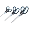 Scherenset Easy Grip - rostfrei, spitz, 3tlg, blau/schwarz